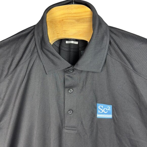 Cutter&Buck Mens Polo Shirt XL Black Sc2 Logo CB DryTec Embroidered Golf Casual - Picture 3 of 8